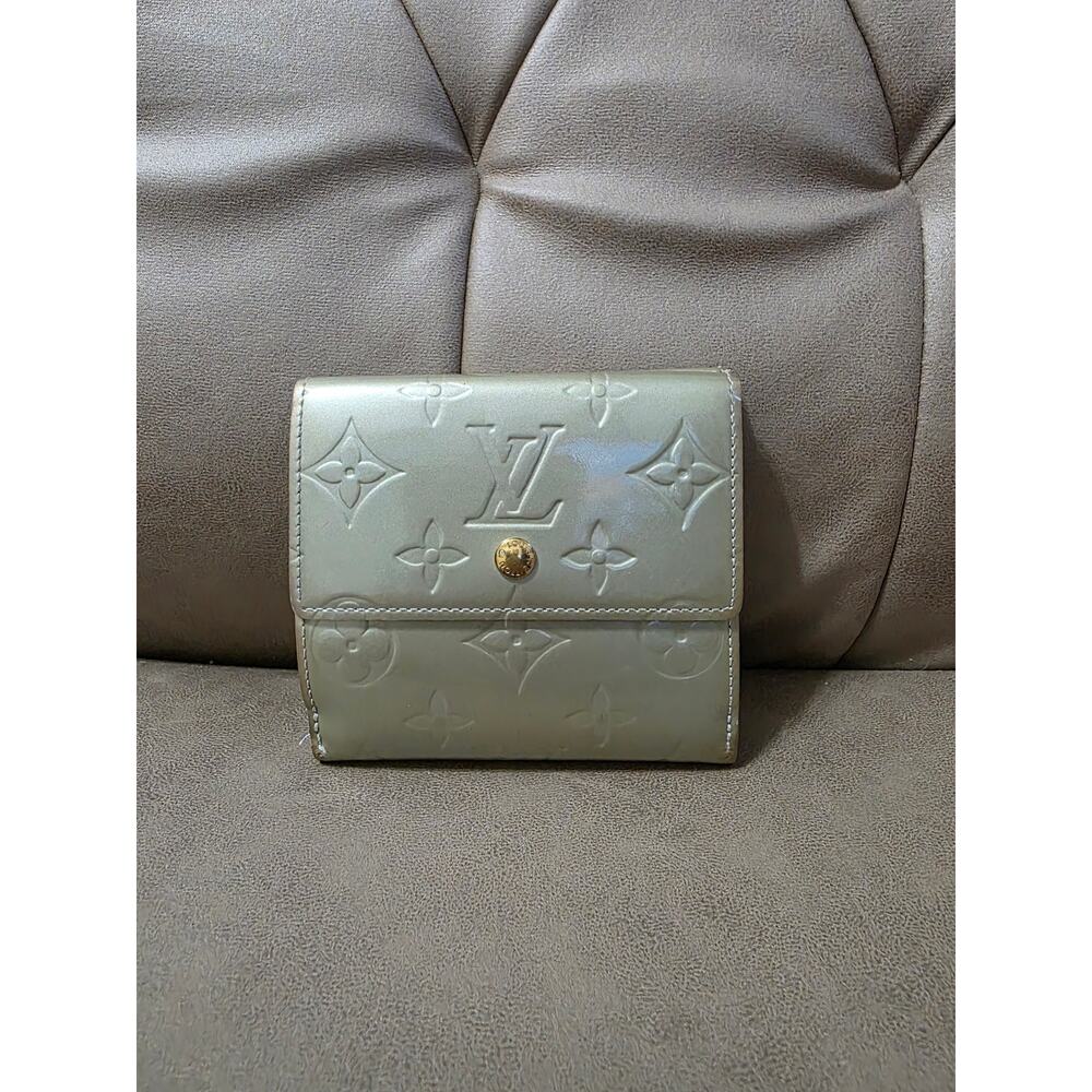 Louis Vuitton Monogram Vernis Patent Leather Elise Tri-Fold Wallet EUC